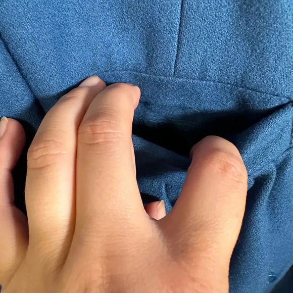 H&M Fit  and Flare Blue Wool Blend Peacoat 8‎ - Picture 2 of 7